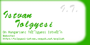istvan tolgyesi business card